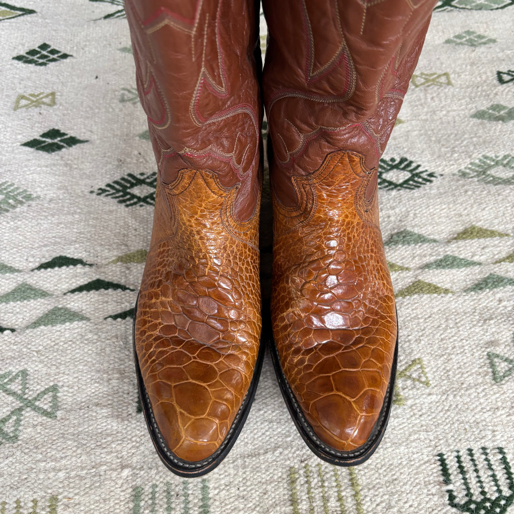“The River” 1960s Sea Turtle Cowboy Boots 11