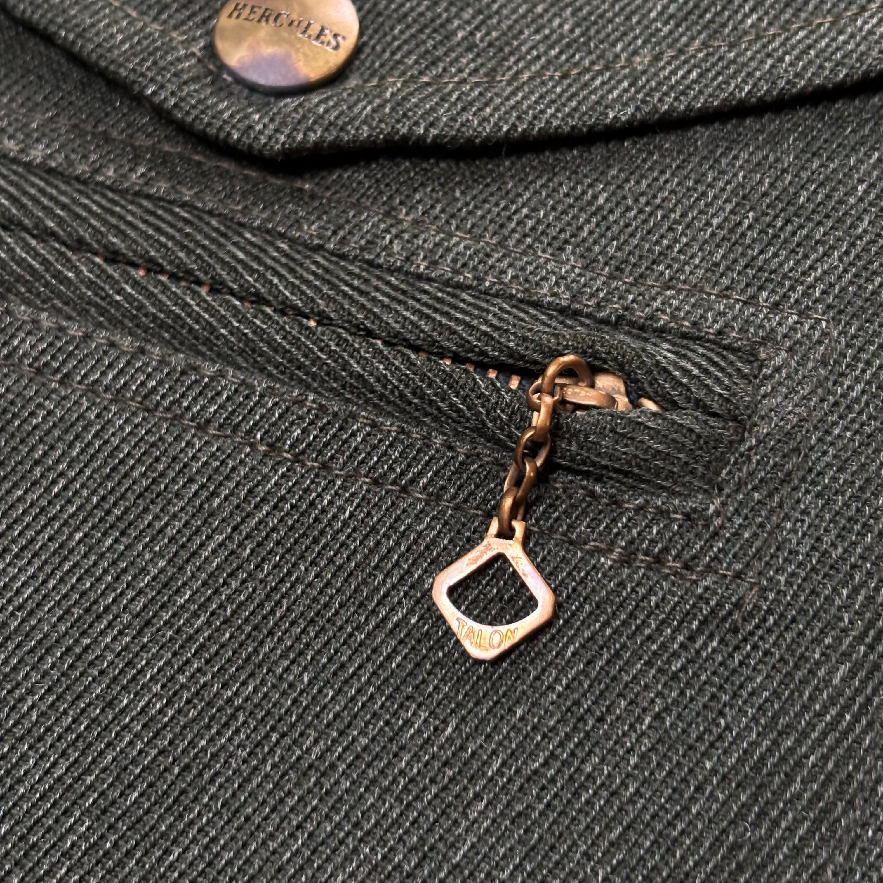 Vintage 40s Wool Whipcord Hercules Cruiser Jacket Sz L