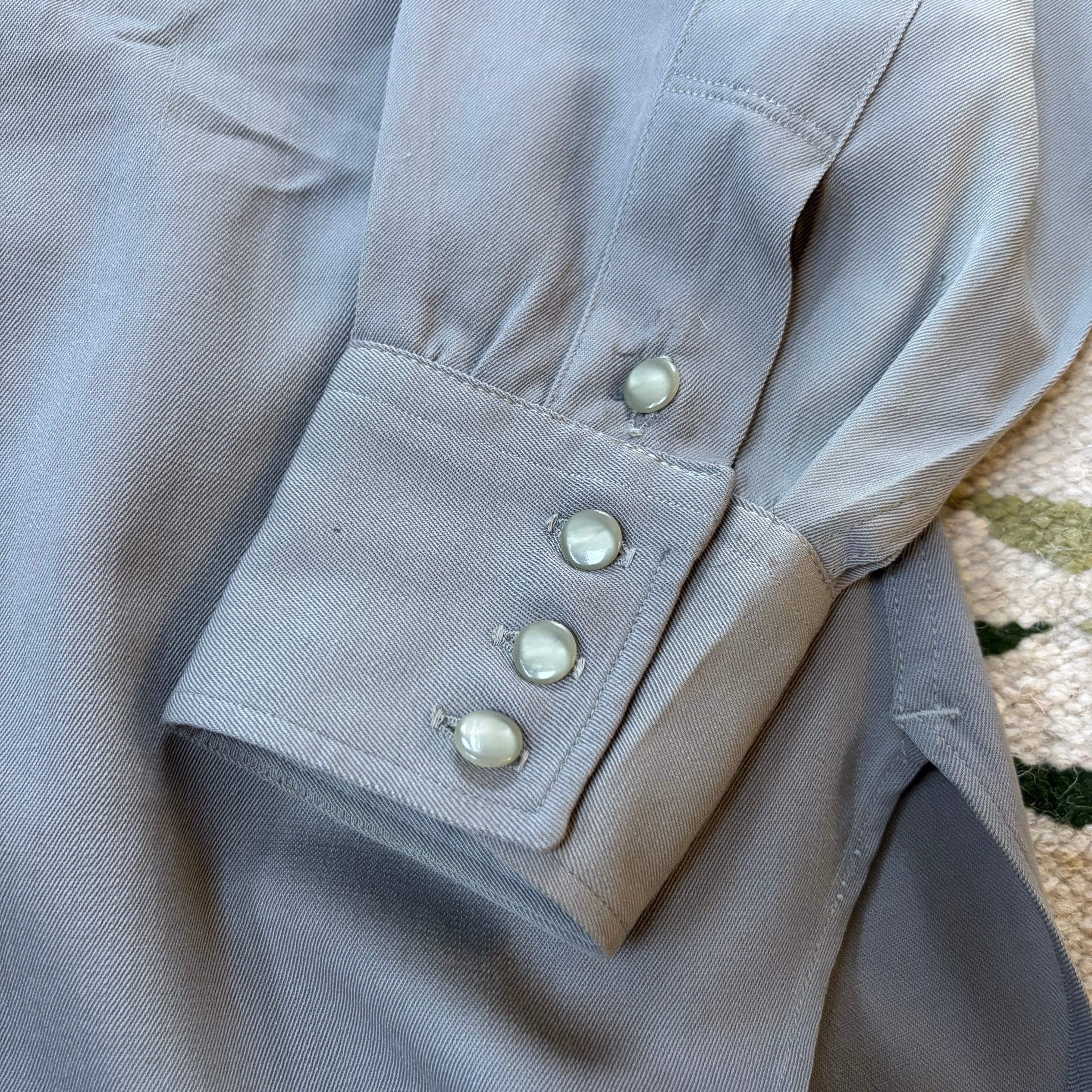 Vintage 50s Pendleton Gabardine Western Shirt Sz M