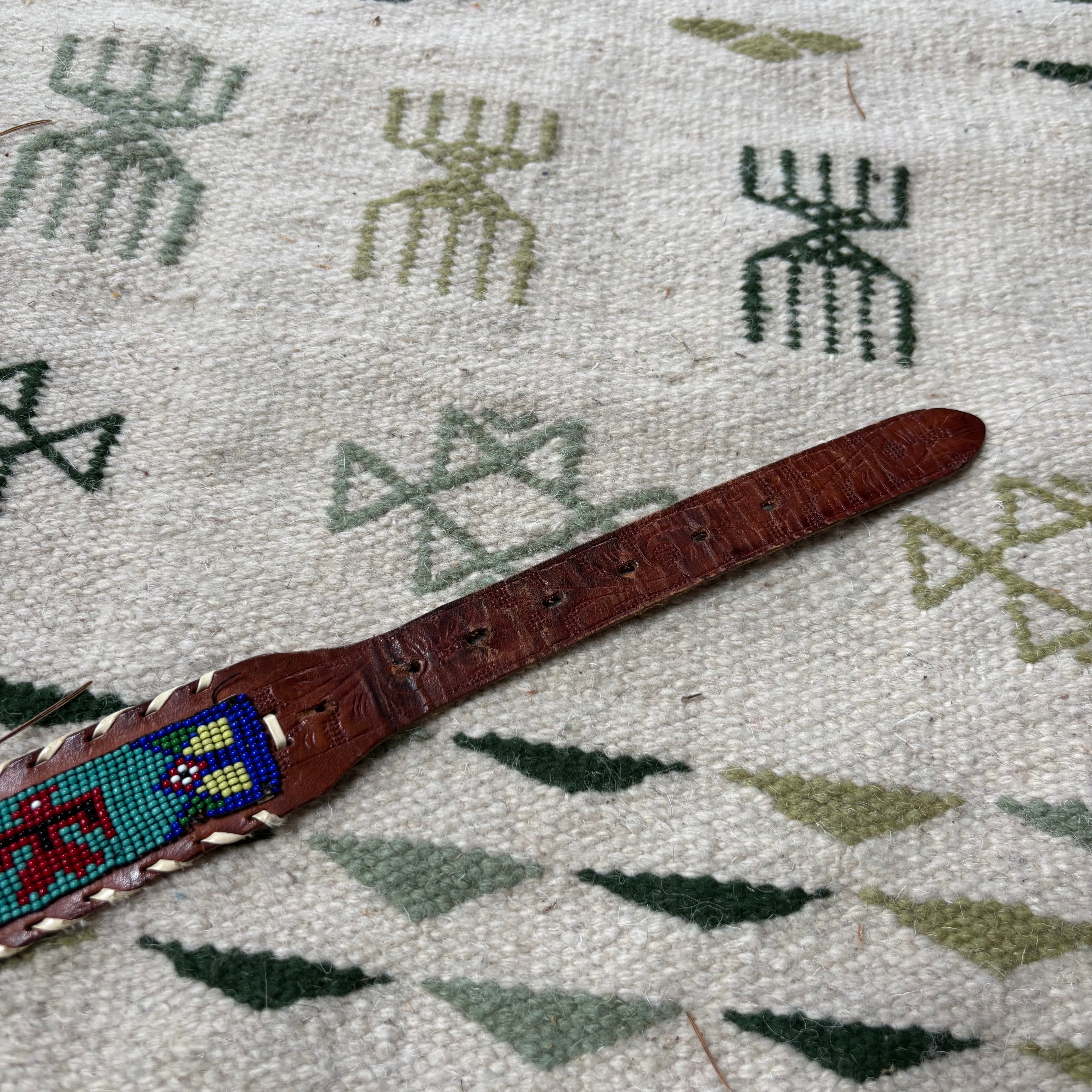 Vintage 50s Native Made Souvenir Belt 28-32