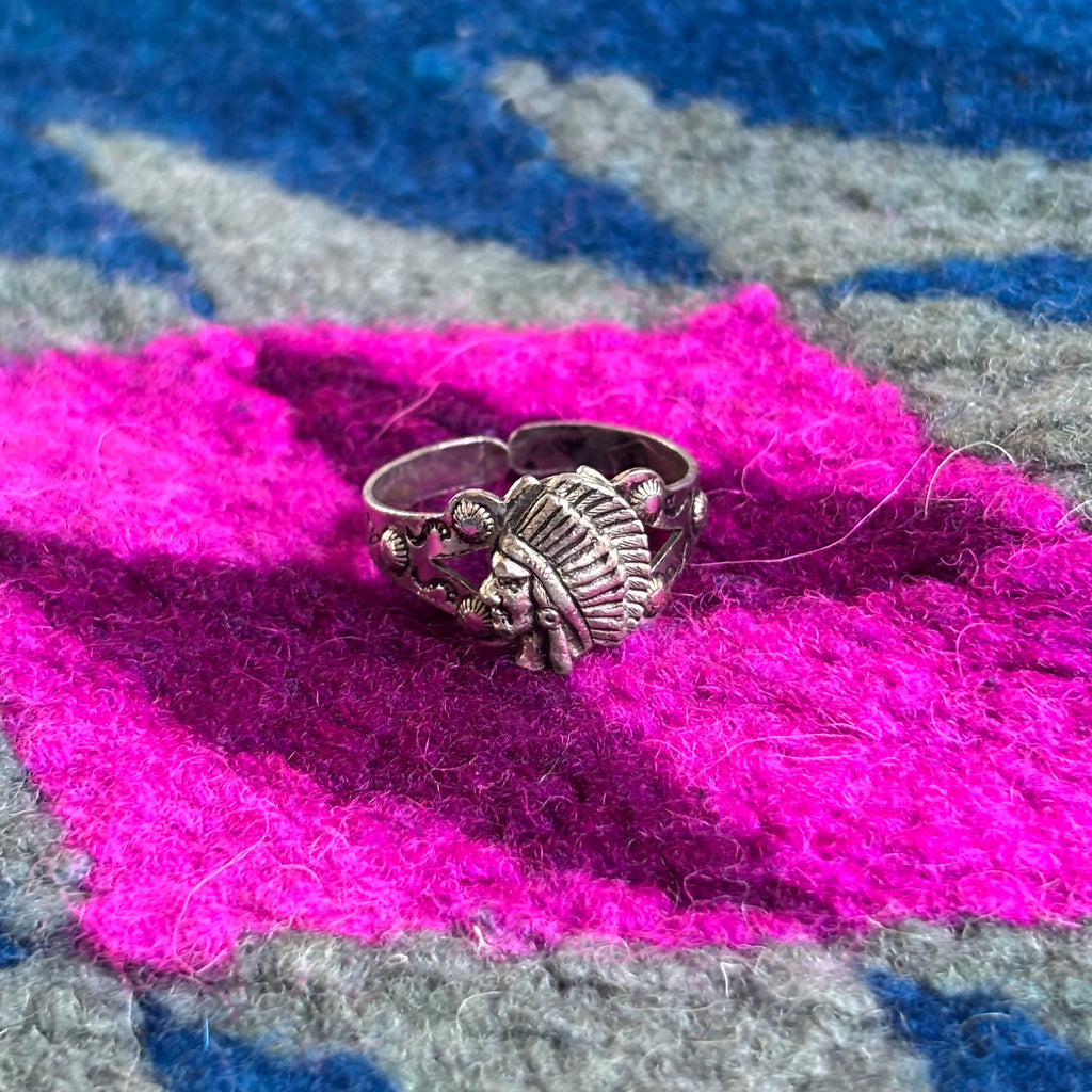 Vintage “Chief” Fred Harvey era Native American ring Sz 11.5