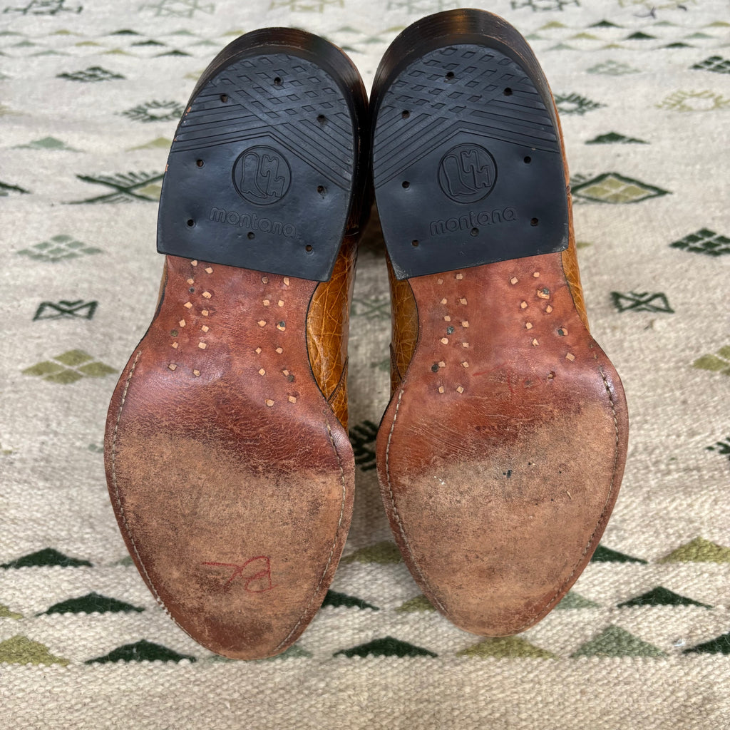 “The River” 1960s Sea Turtle Cowboy Boots 11