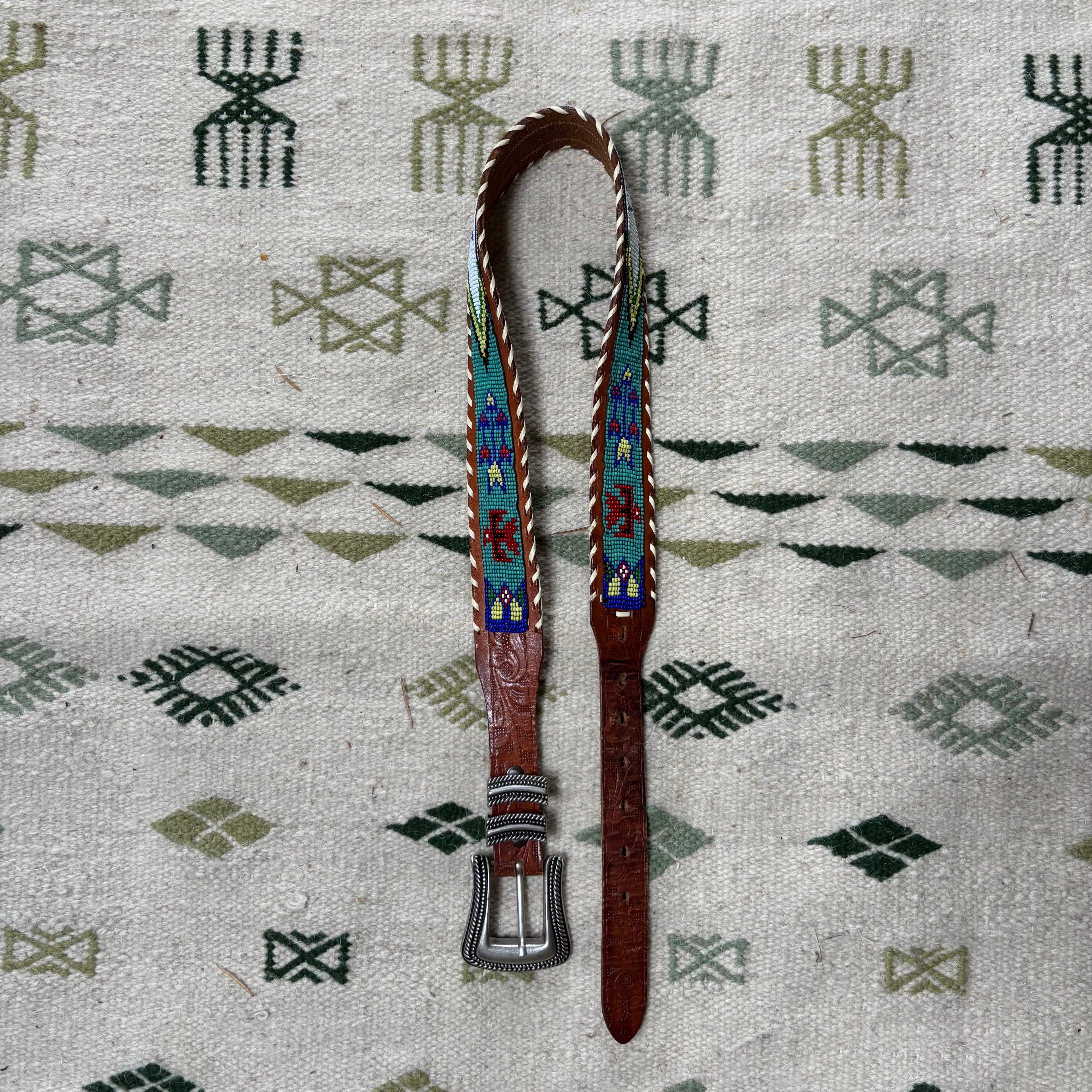 Vintage 50s Native Made Souvenir Belt 28-32