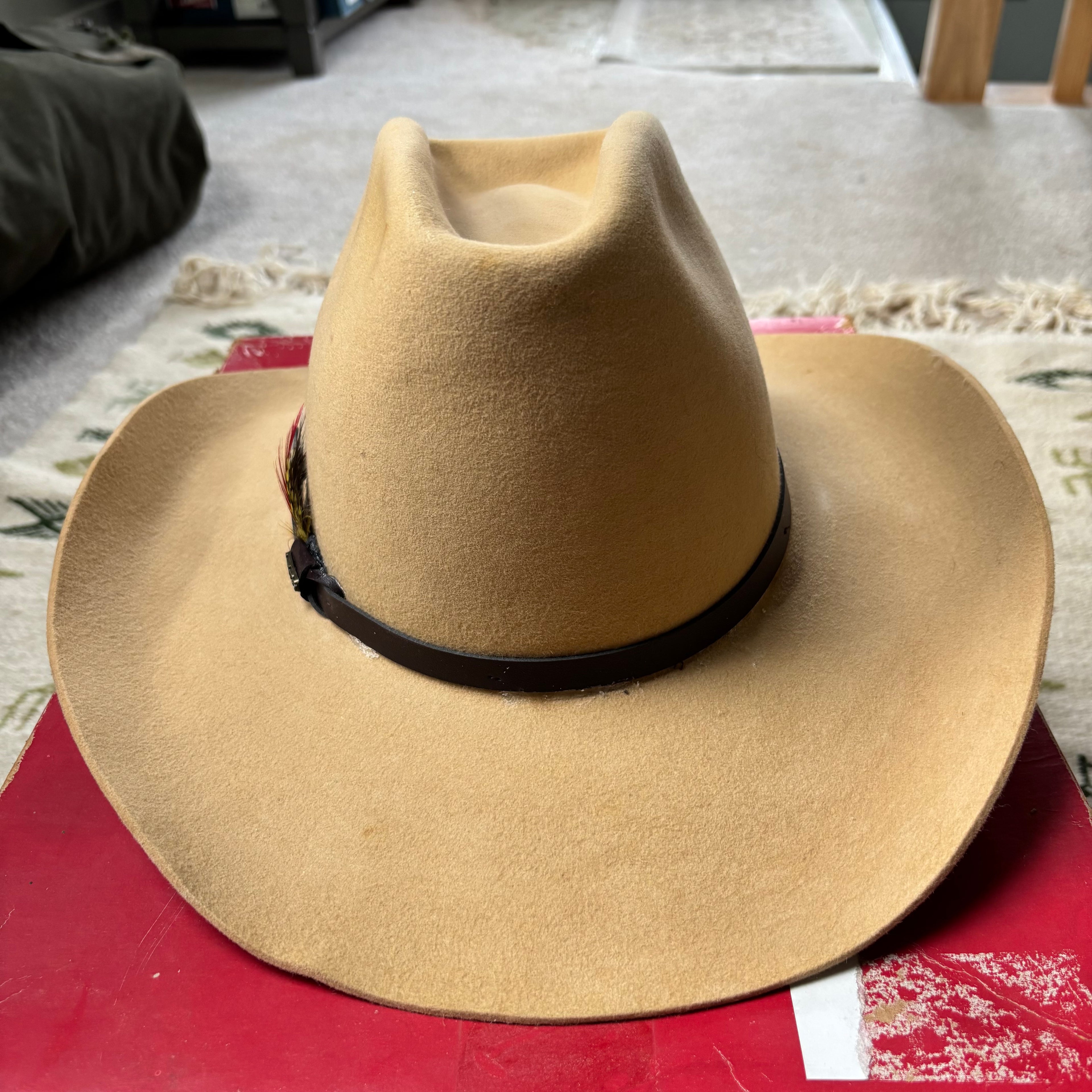 Vintage 60s Stetson Cowboy Hat Sz 7 3/8”