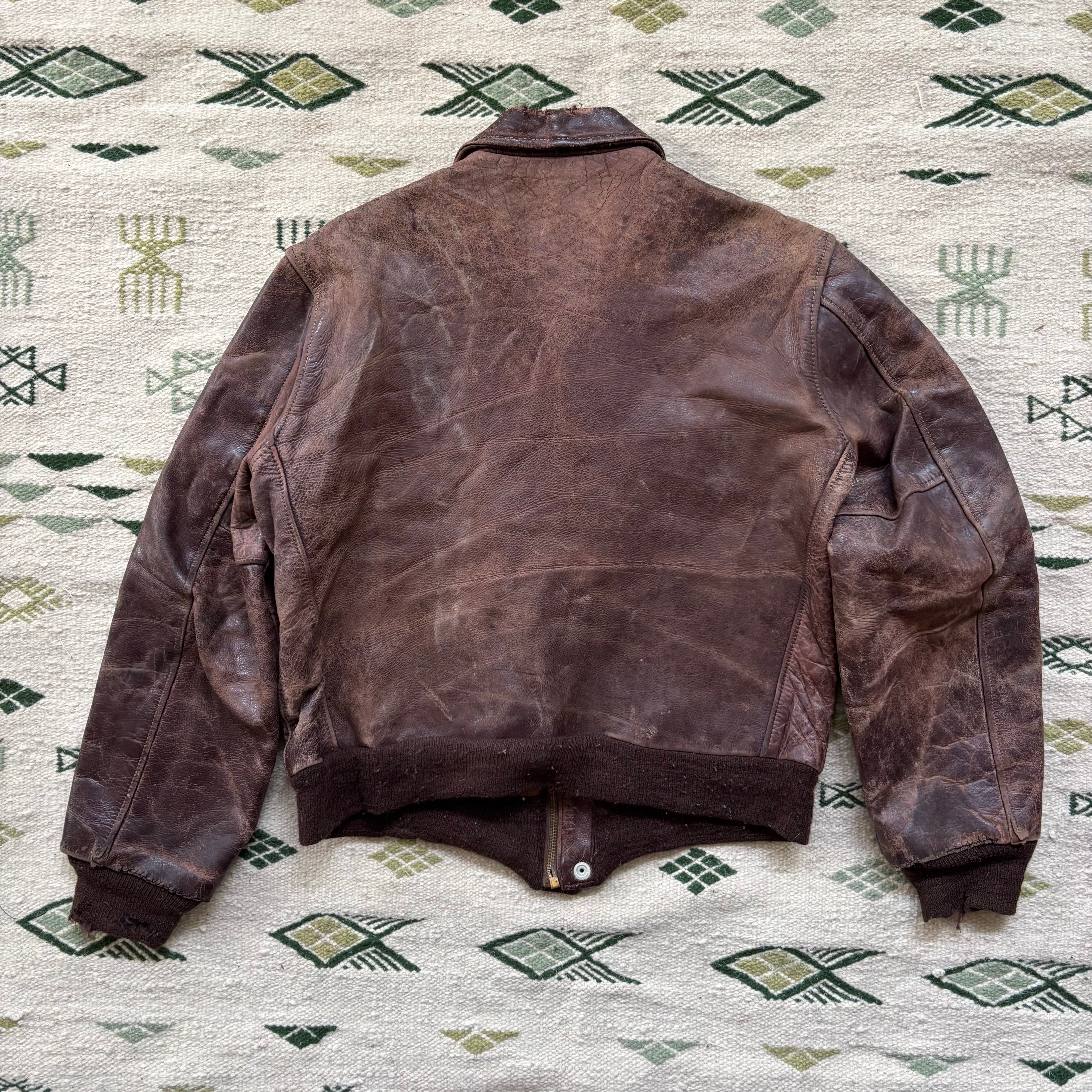 “I’m On Fire” 1950s Leather Jacket Medium