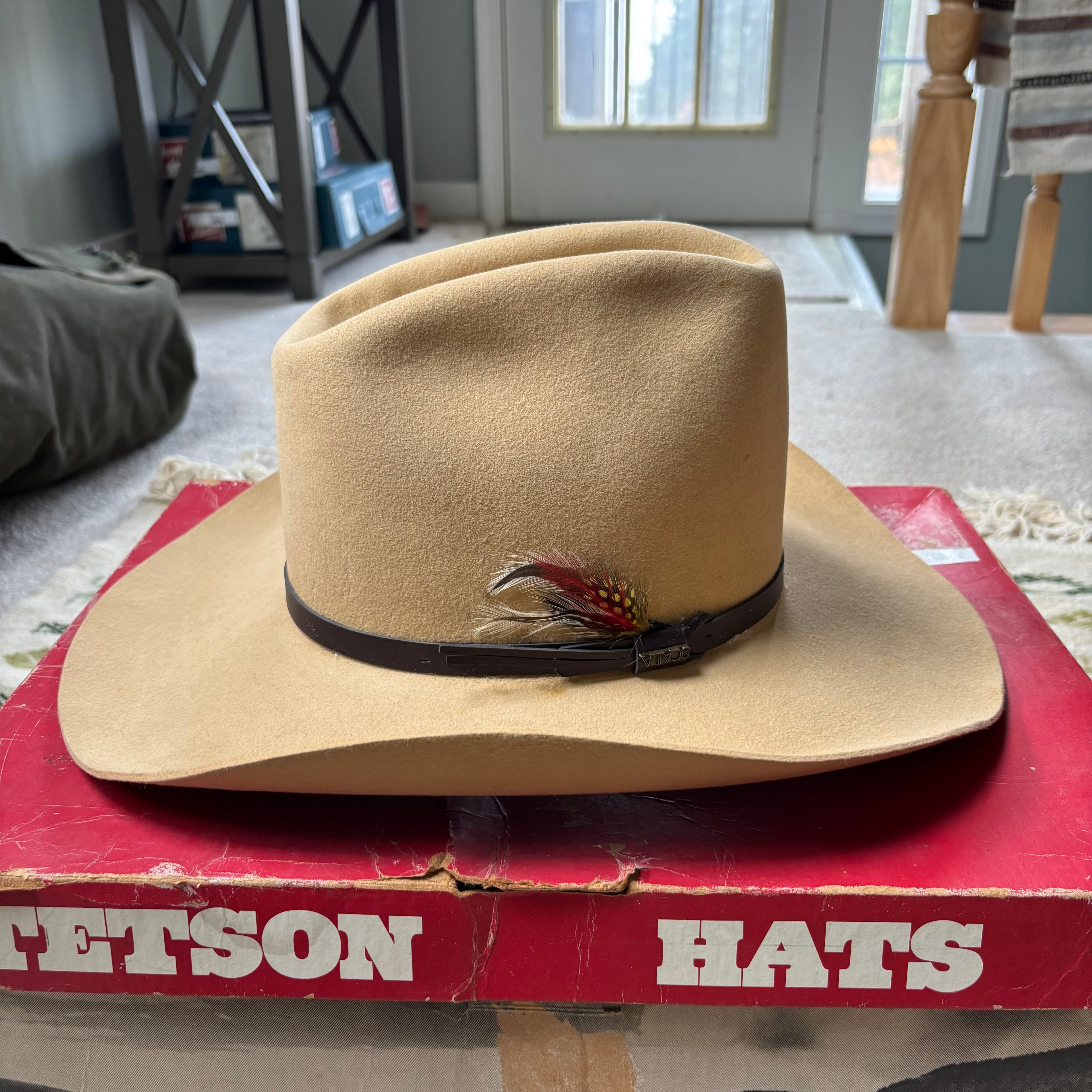 Vintage 60s Stetson Cowboy Hat Sz 7 3/8”