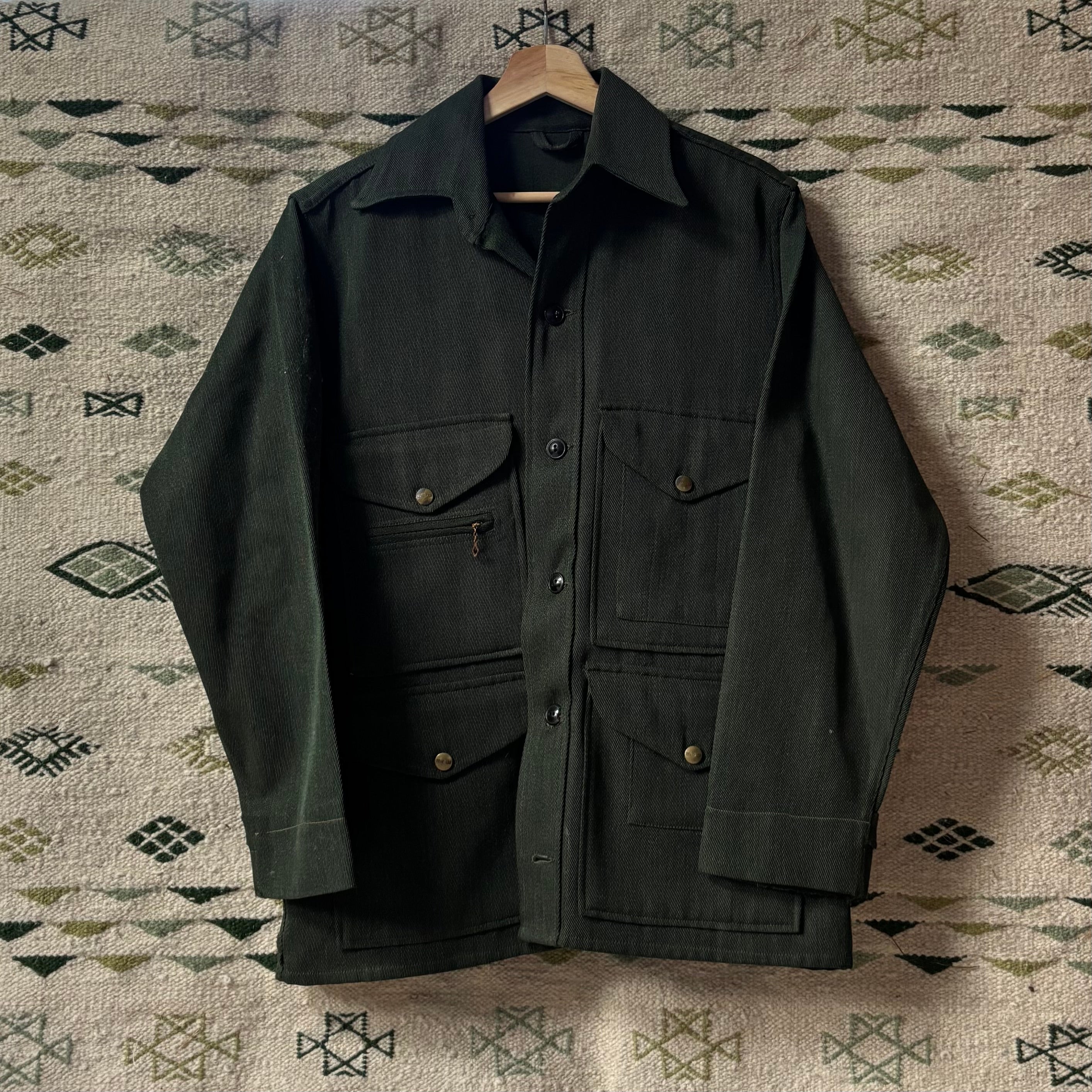 Vintage 40s Wool Whipcord Hercules Cruiser Jacket Sz L