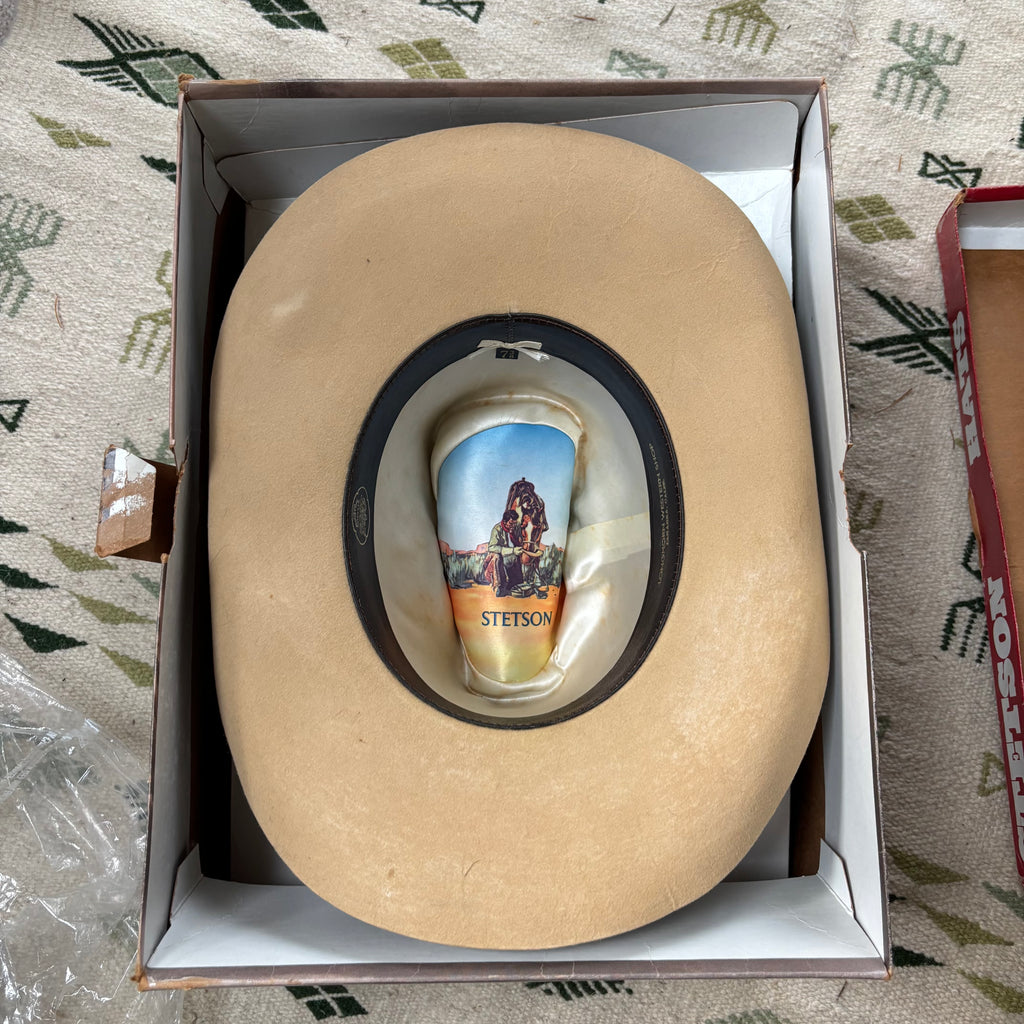Vintage 60s Stetson Cowboy Hat Sz 7 3/8”