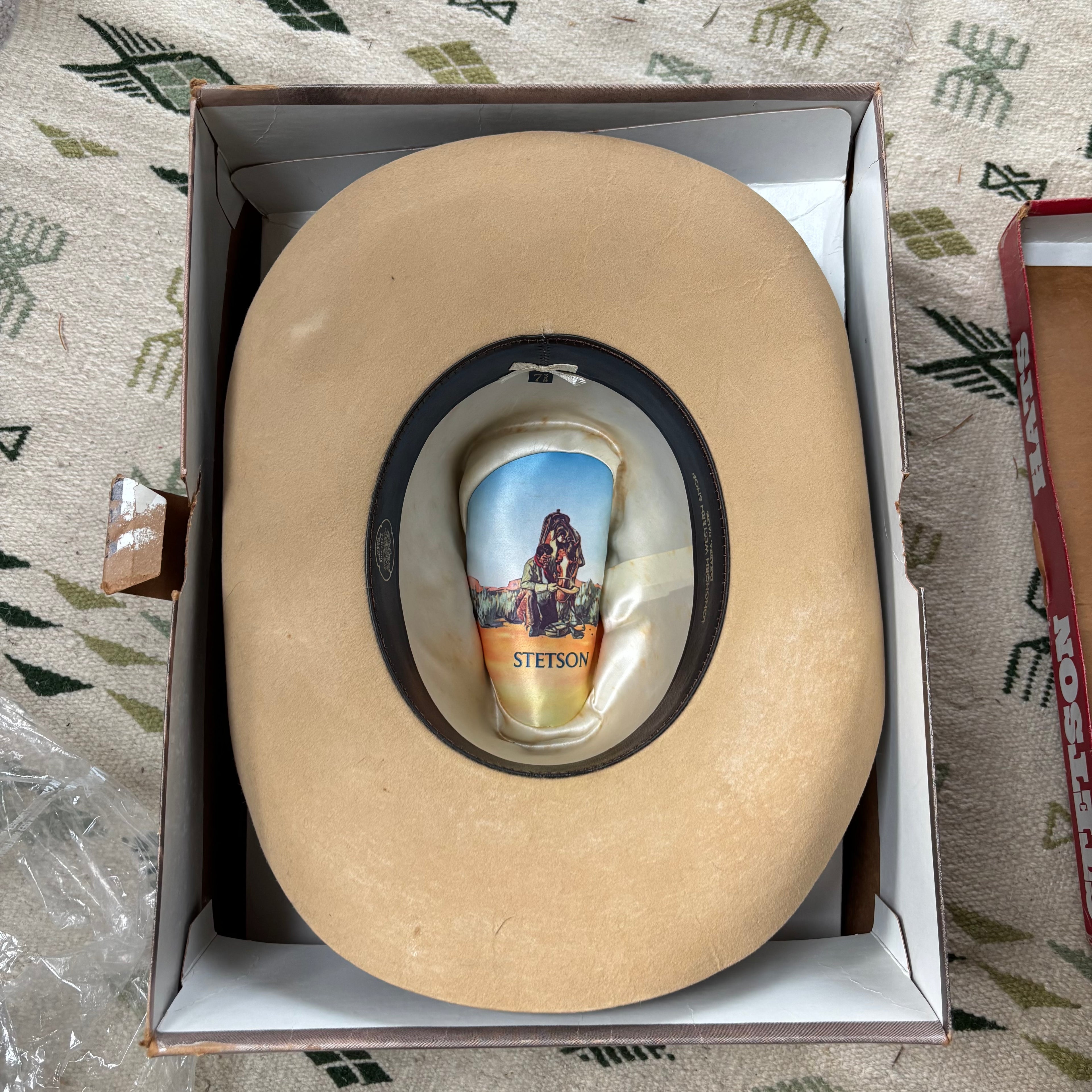 Vintage 60s Stetson Cowboy Hat Sz 7 3/8”