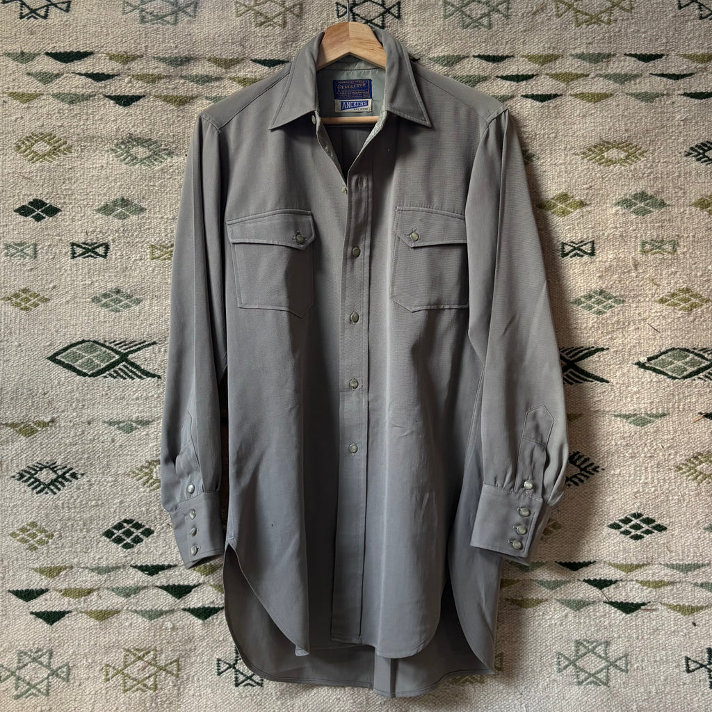Vintage 50s Pendleton Gabardine Western Shirt Sz M