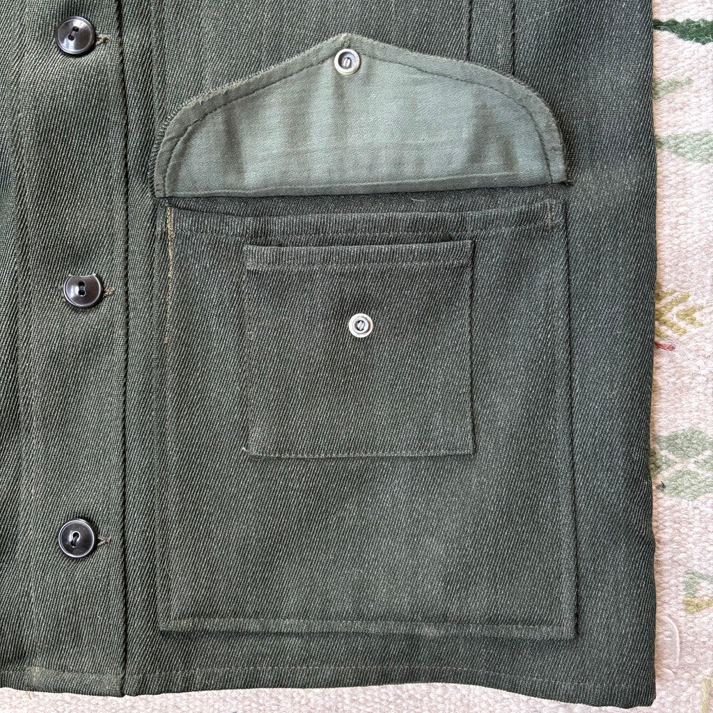 Vintage 40s Wool Whipcord Hercules Cruiser Jacket Sz L