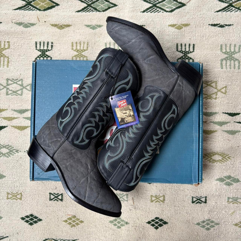 Vintage Tony Lama Elephant Skin Cowboy Boots Sz 8EE