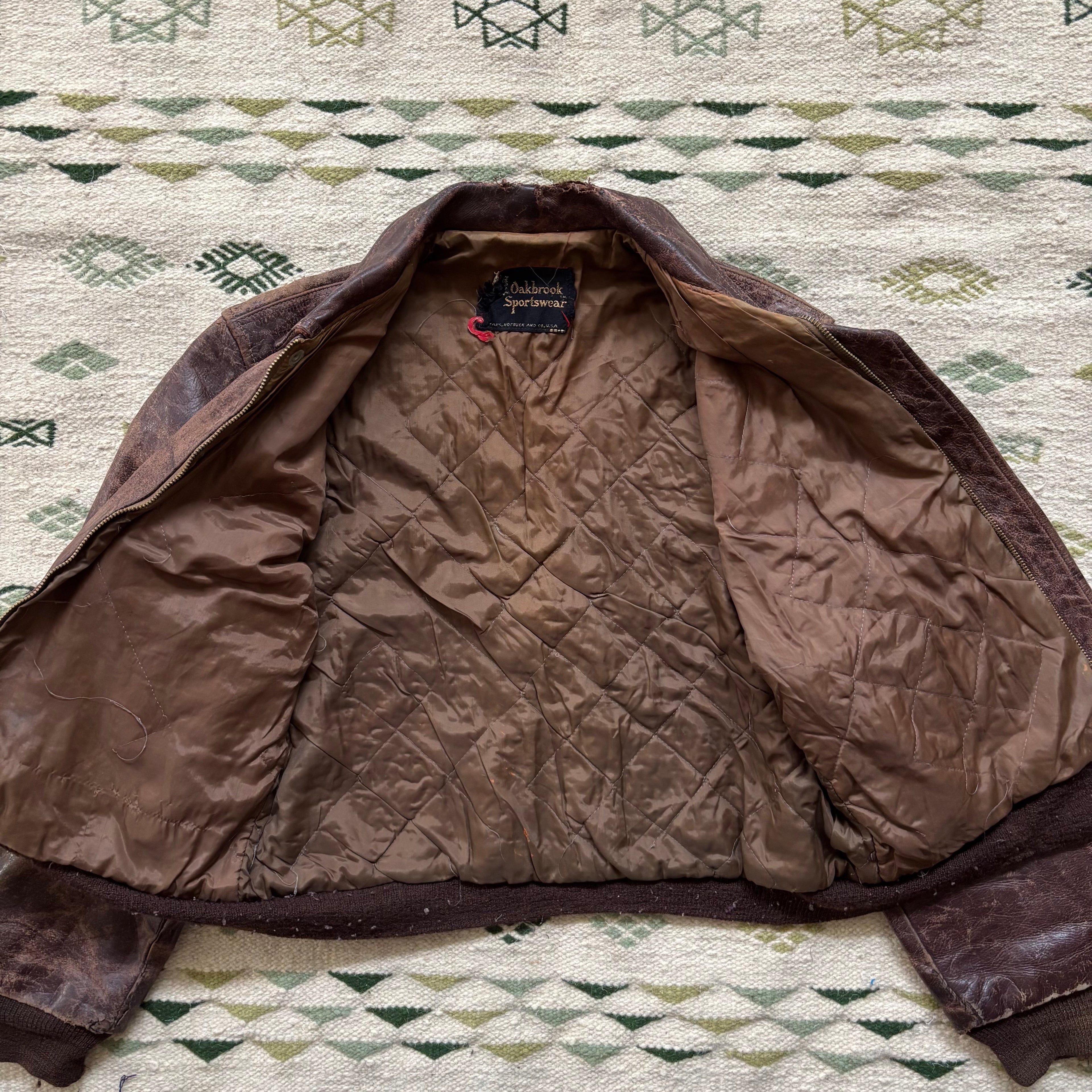 “I’m On Fire” 1950s Leather Jacket Medium