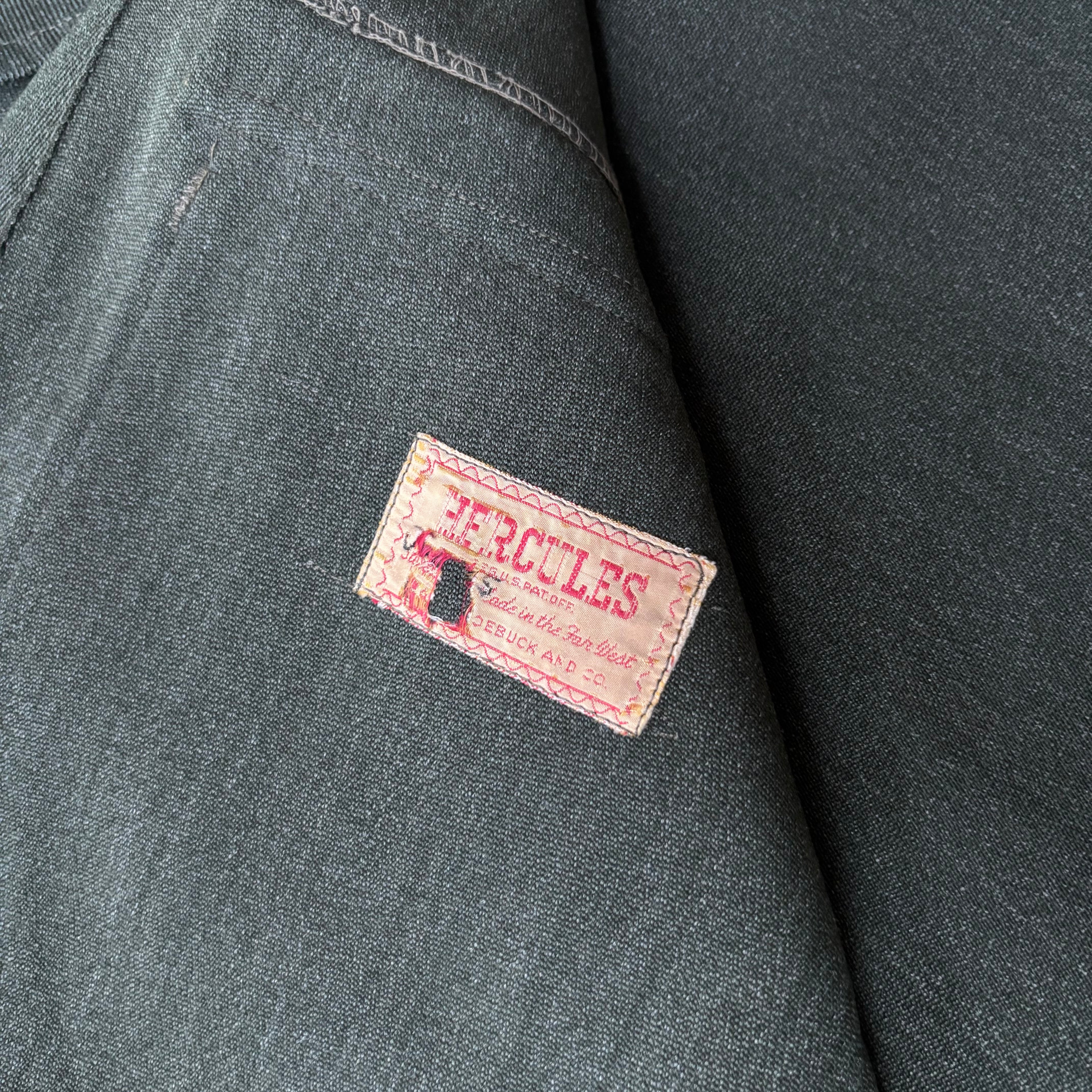 Vintage 40s Wool Whipcord Hercules Cruiser Jacket Sz L