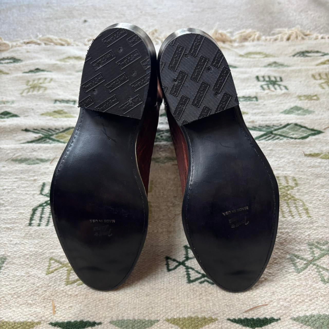 Vintage Tony Lama Elephant Skin Cowboy Boots Sz 8EE