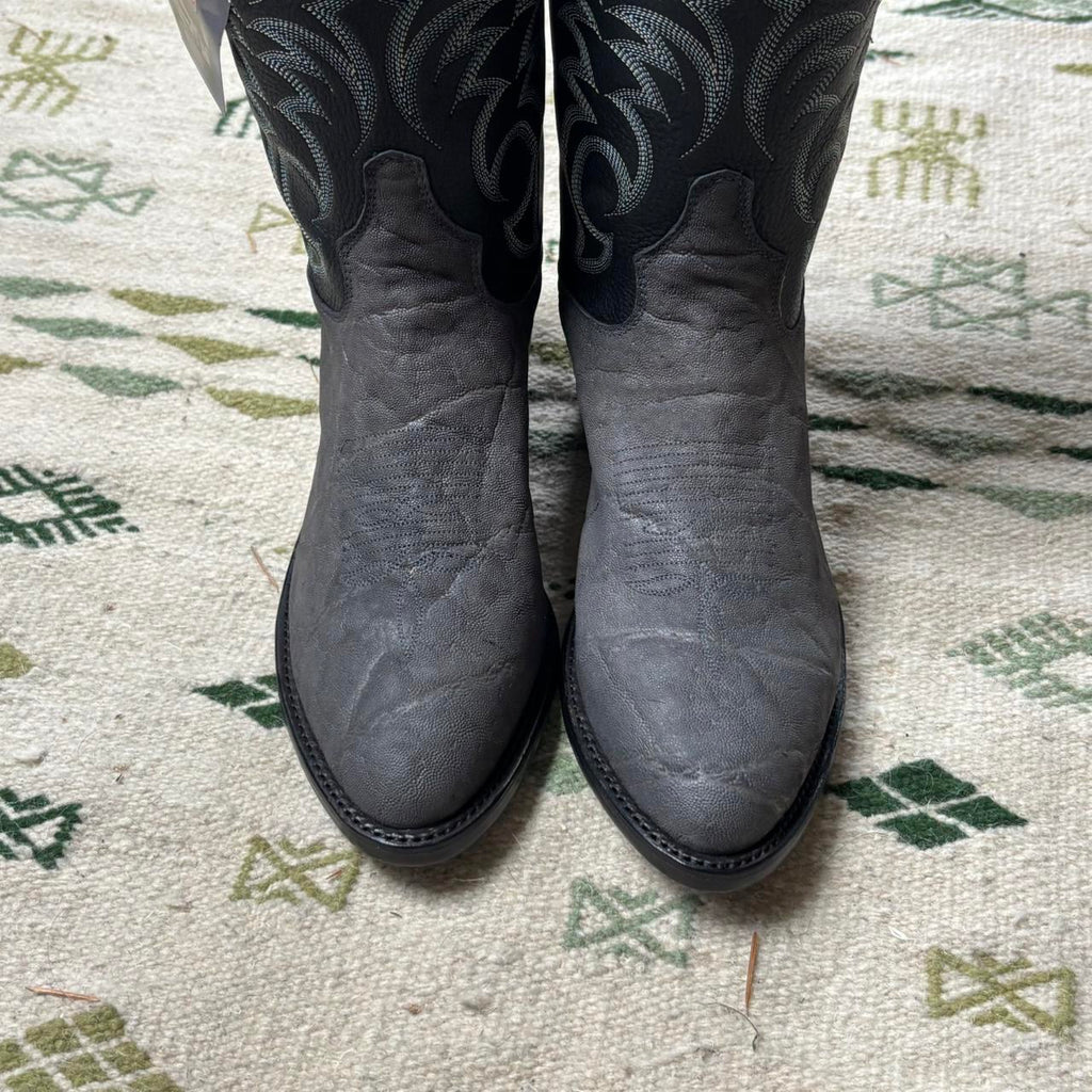 Vintage Tony Lama Elephant Skin Cowboy Boots Sz 8EE